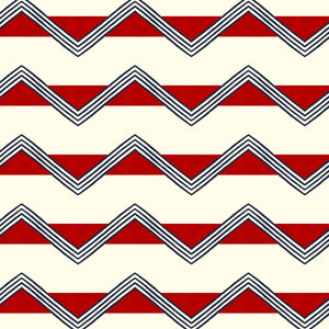 Moroccan Stripes Red Wallpaper