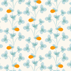 Chintz Constance Light Blue & Marigold Wallpaper