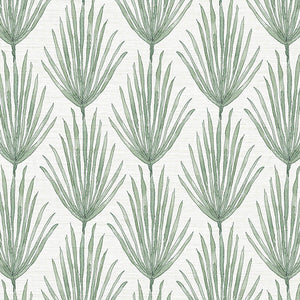 Palm Parade Mineral Grasscloth Wallpaper
