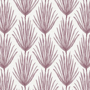 Palm Parade Petunia Grasscloth Wallpaper