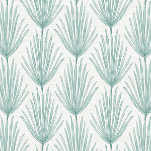 Palm Parade Rainwashed Grasscloth Wallpaper