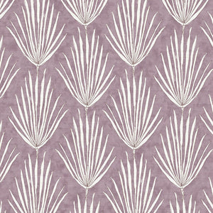 Palm Parade Relief Petunia Grasscloth Wallpaper