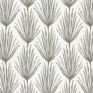Palm Parade Smokey Grasscloth Wallpaper
