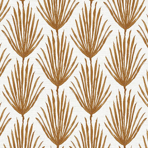 Palm Parade Terracotta Grasscloth Wallpaper