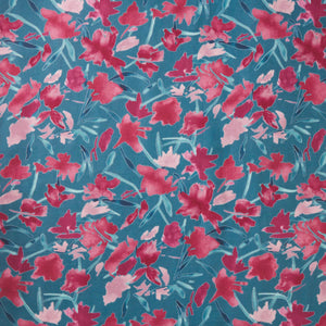 Pardis Persian Turquoise/Pomegranate Fabric