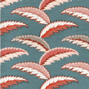 Persian Palm Soft Teal Fabric