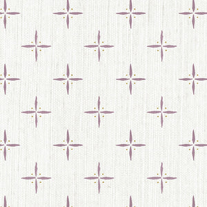 Petite Cross + Dot Petunia Grasscloth Wallpaper