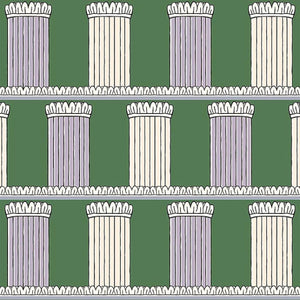 Pillars Green Wallpaper