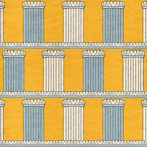 Pillars Yellow Fabric