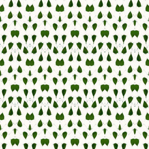 Porcelain Wings Green Wallpaper
