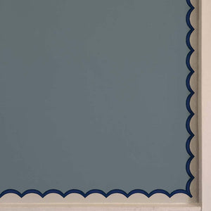 Scallops Dark Blue Wallpaper Border
