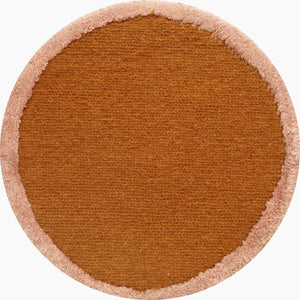 Soumak Border Round Rosie Saffron Rug