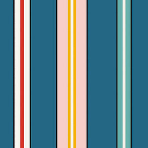 Sporty Stripes Blue Wallpaper