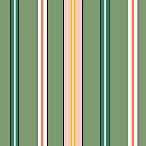 Sporty Stripes Green Wallpaper