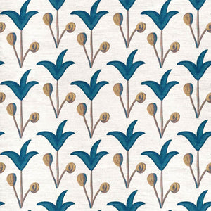 Spring Rhythm Blue Fabric