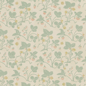 Strawberries Sage Wallpaper