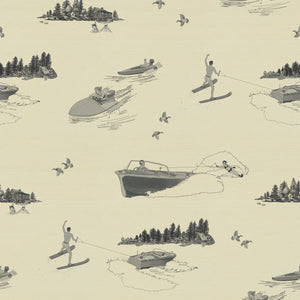 Summer Breeze Lake McCall Grasscloth Wallpaper