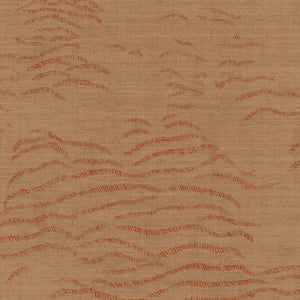 Tenbay Vermilion Grasscloth Wallpaper