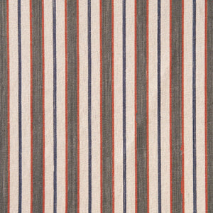 Three Stripe Charcoal & Swedish Red Fabric