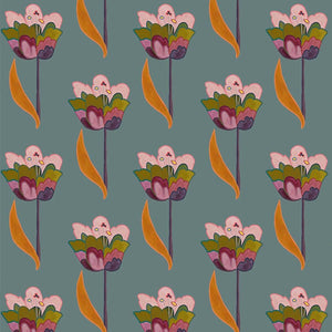 Tulips Sea Blue Wallpaper