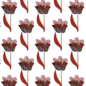 Tulips White Wallpaper