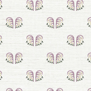 Willow Petunia Grasscloth Wallpaper