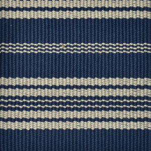 Indoor Outdoor Stripe Indigo Blue Rug