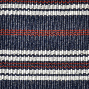 Indoor Outdoor Stripe Navy Blue Rug