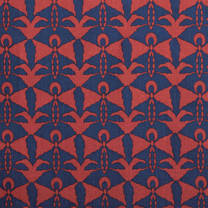 Capretto Tomato/Cobalt Fabric