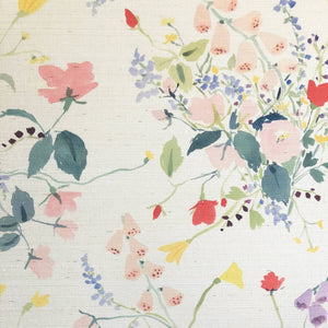 Flora Linen Grasscloth Wallpaper