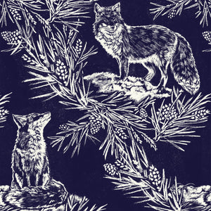 Fox In The Snow Nightfall Wallpaper