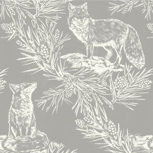 Fox In The Snow Stone Wallpaper