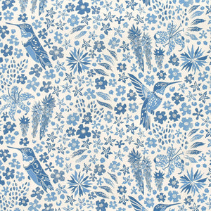 Hummingbird Deep Blue Wallpaper