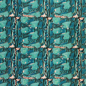 Lama Turquoise Linen Fabric