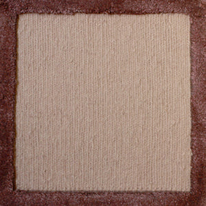 Soumak Border Square Burgundy Blush Rug