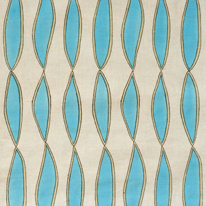 Sylvie Turquoise Linen Fabric