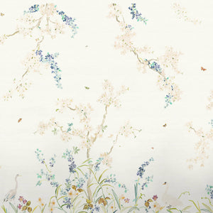 Tree Mural Linen Grasscloth Wallpaper