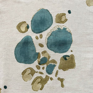 Alvin Teal Linen Fabric