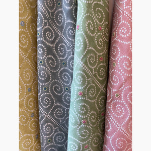 Anushka Deep Blue Embroidered Fabric