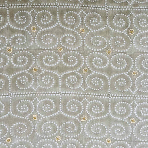 Anushka Taupe Embroidered Fabric