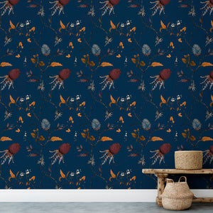 Artichoke Vine Midnight Wallpaper