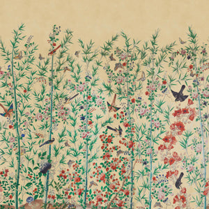 Bamboo Garden Parchment Mural Wallpaper