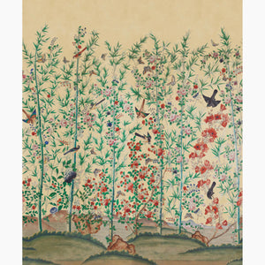 Bamboo Garden Parchment Mural Wallpaper