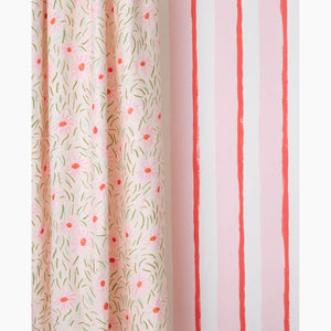 Beach Towel Stripe Shrimp Cocktail Fabric