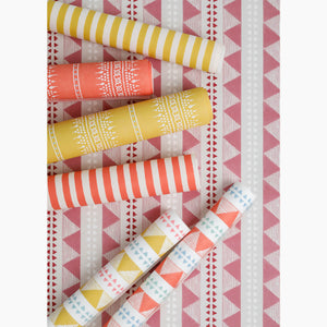 Bela Stripe Coral Wallpaper