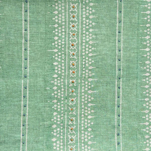 Bela Stripe Pastel Green Embroidered Fabric