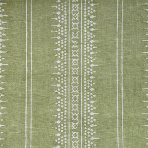 Bela Stripe Olive Green Fabric