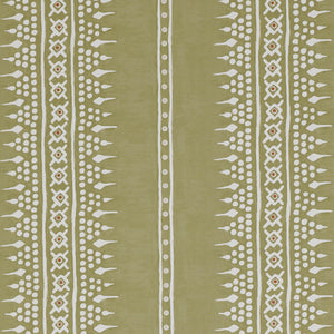 Bela Stripe Olive Green Wallpaper