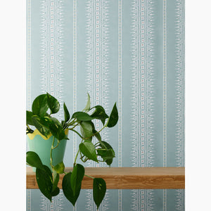 Bela Stripe Teal Wallpaper