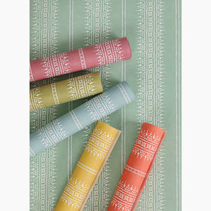 Bela Stripe Olive Green Wallpaper